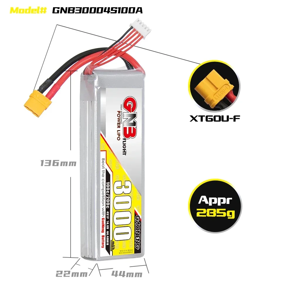 GAONENG GNB 3000 мАч 4S 100C 2 – обзор и цена Lipo Battery 4S