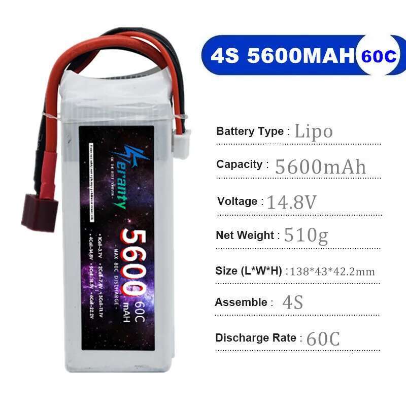 TERANTY 5600MAH 60C 2S 3S 4S 6 – обзор и цена Lipo Battery 4S